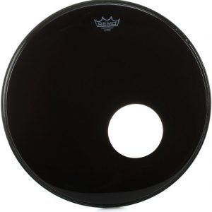 Remo Powerstroke 3 Ebony Kick Drumhead (Mic Side / Resonant)
