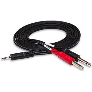 1/8" to Dual 1/4" TS Stereo Breakout Cable